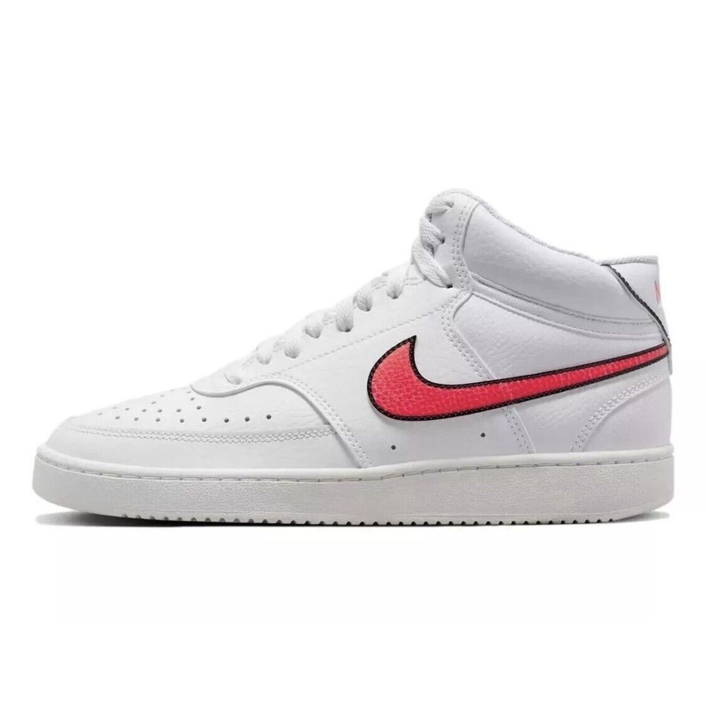 Nike Court Vision Mid 'White Flash Crimson' New CD5436-102 Women's Size 10